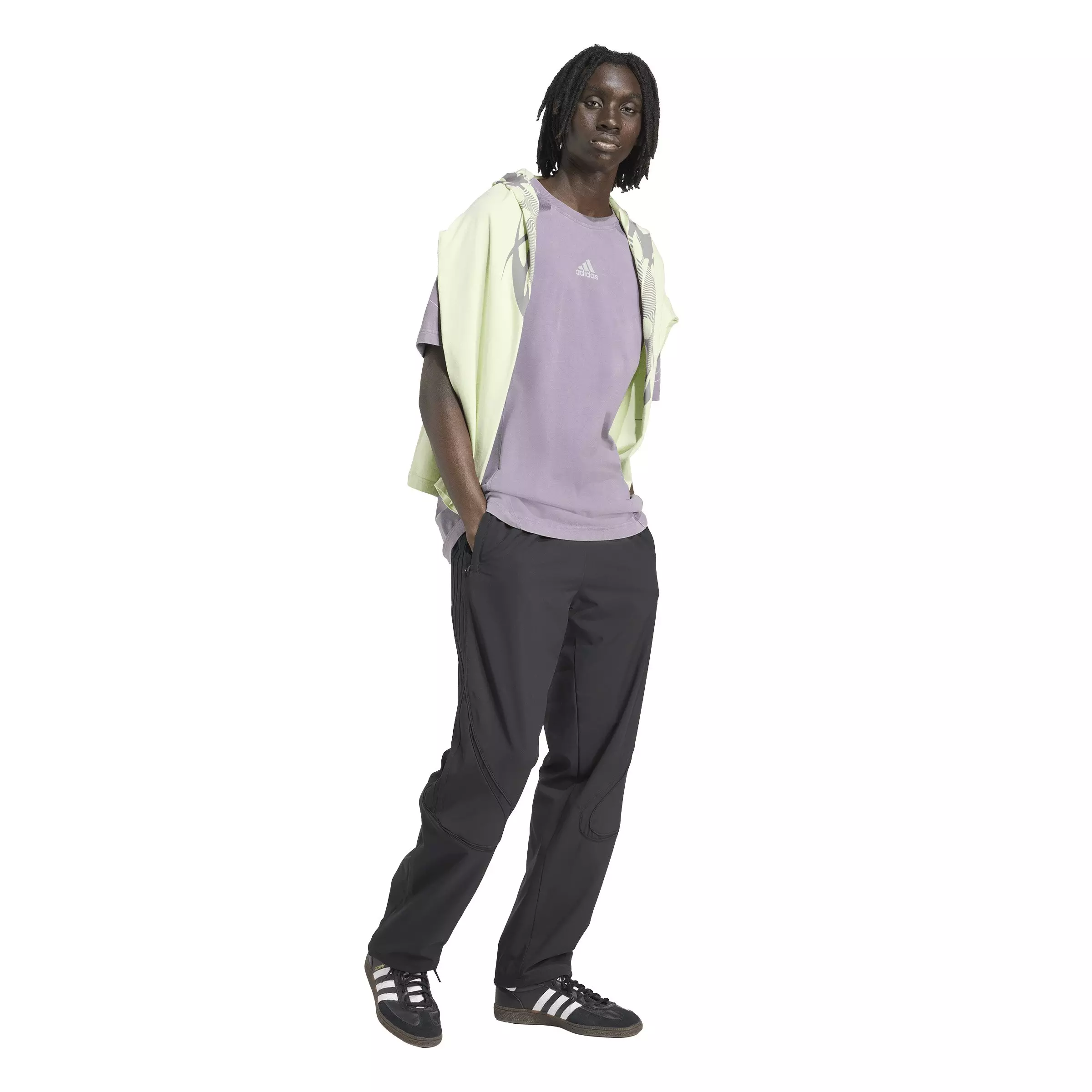 adidas Originals Men's Adilenium Season 4 Teamgeist Graphic Tee -Violet - VIOLET