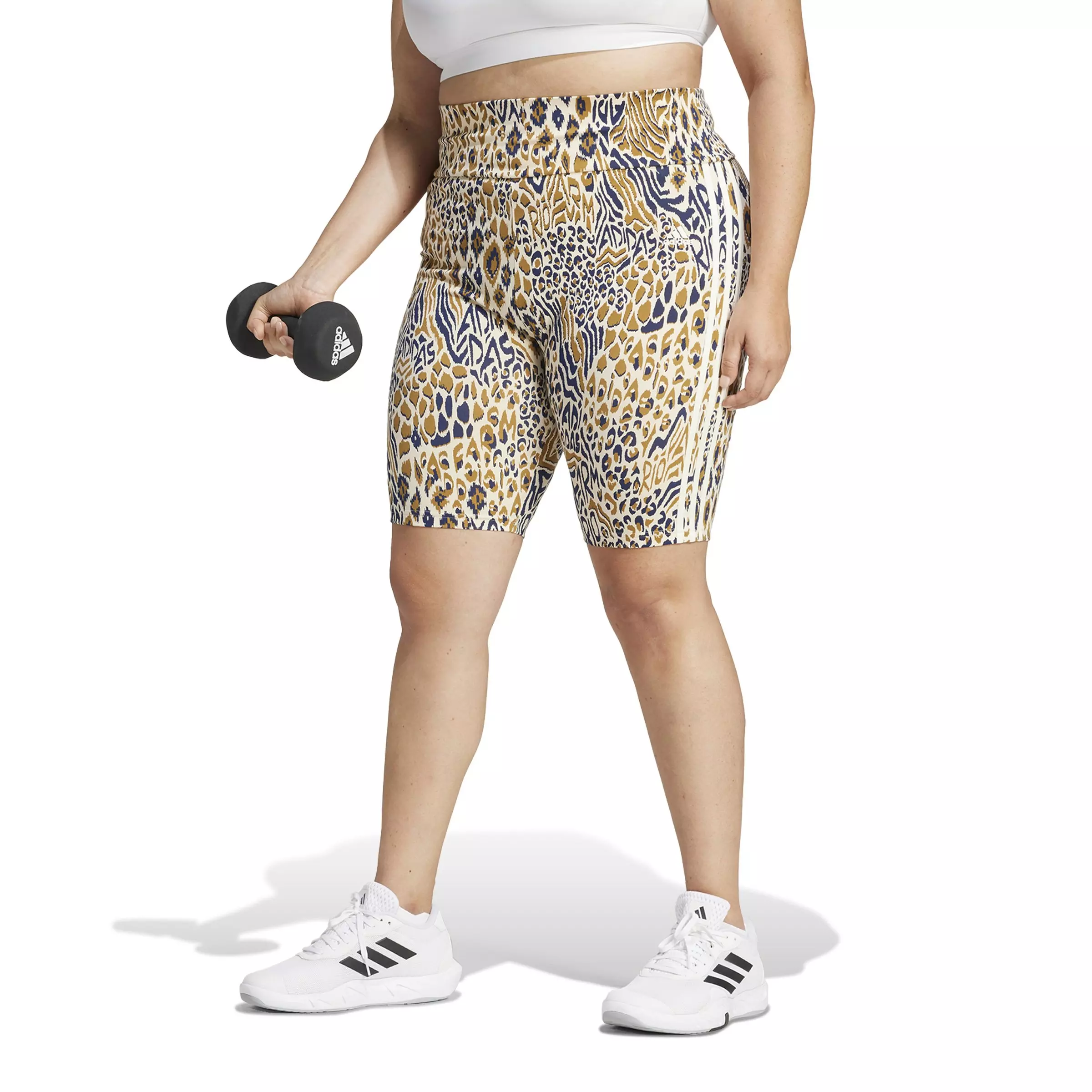 adidas Women's x FARM Rio Bike Shorts-Beige - BEIGE
