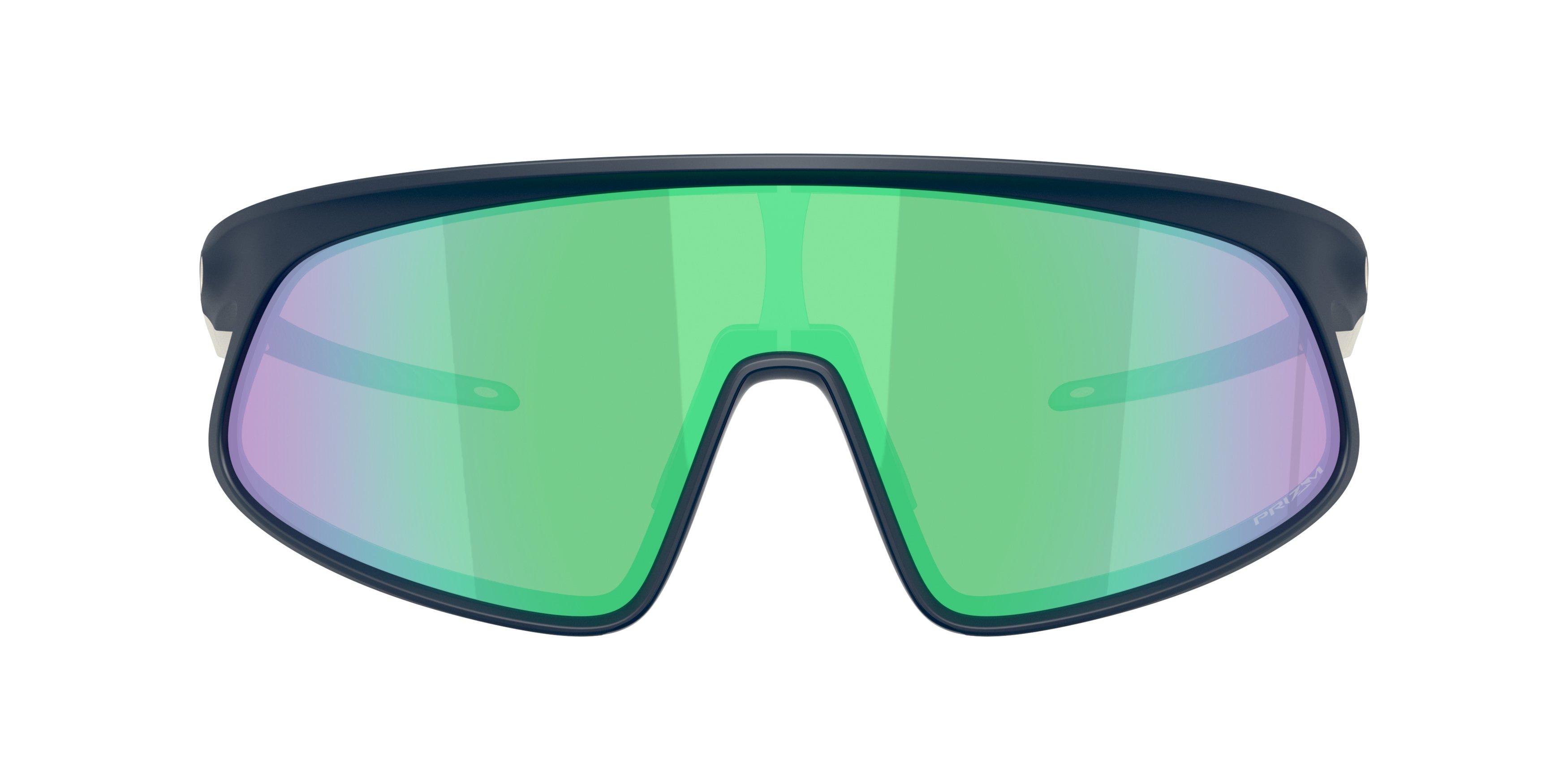 Oakley RSLV Prizm Road Jade Sunglasses - Matte Abyss - BLUE/GREEN Thumbnail View 3