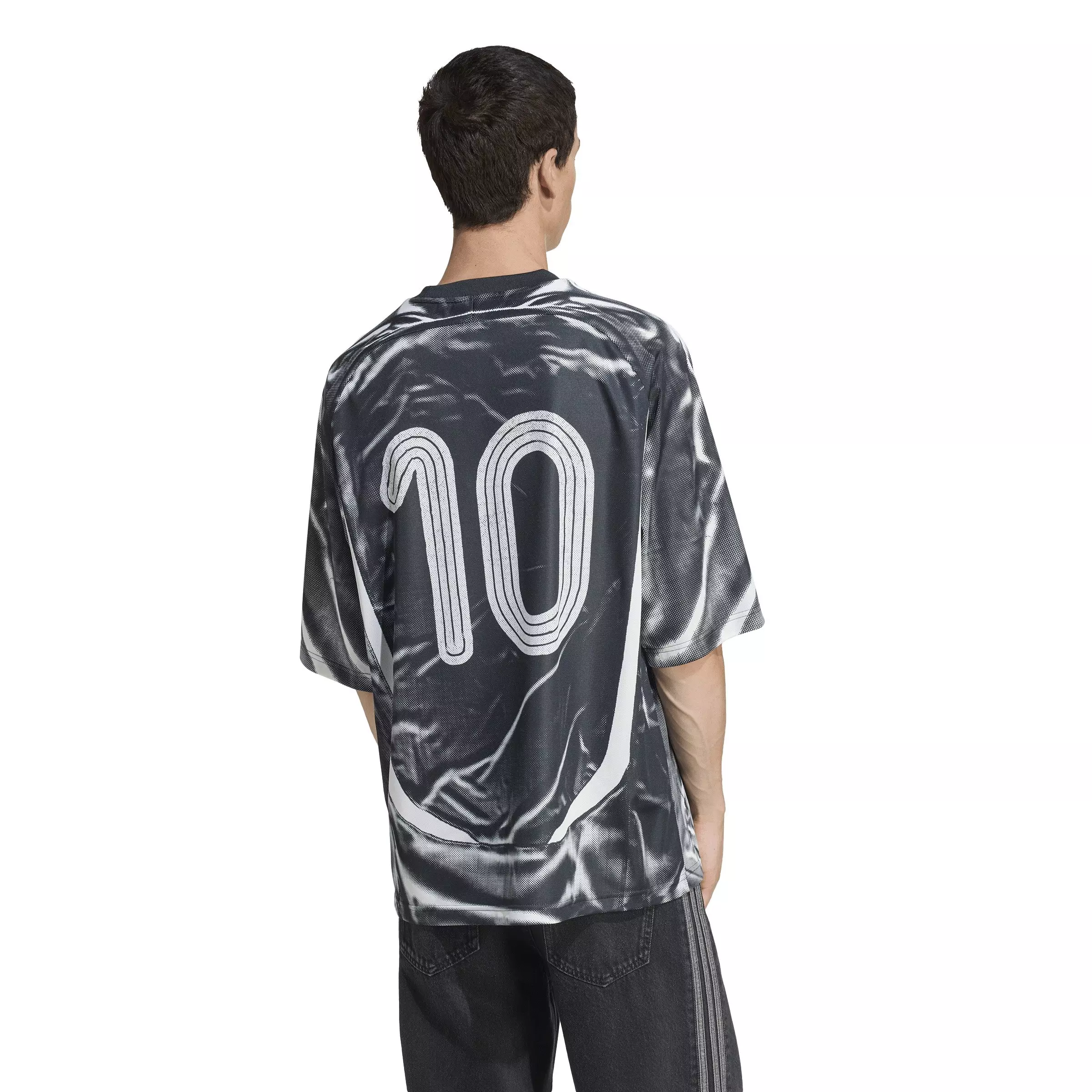 adidas Originals Men's Adilenium Season 4 Teamgeist Printed Jersey -Black - BLACK