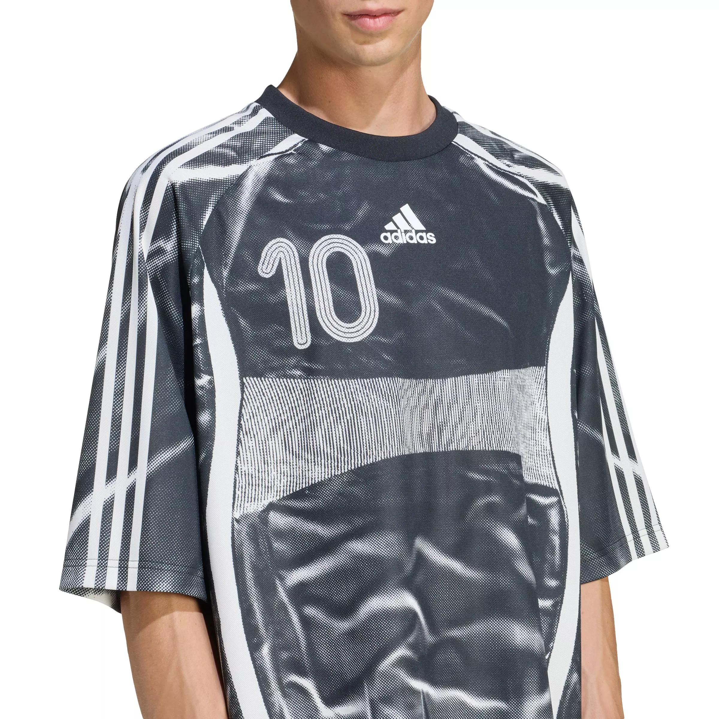 adidas Originals Men's Adilenium Season 4 Teamgeist Printed Jersey -Black - BLACK
