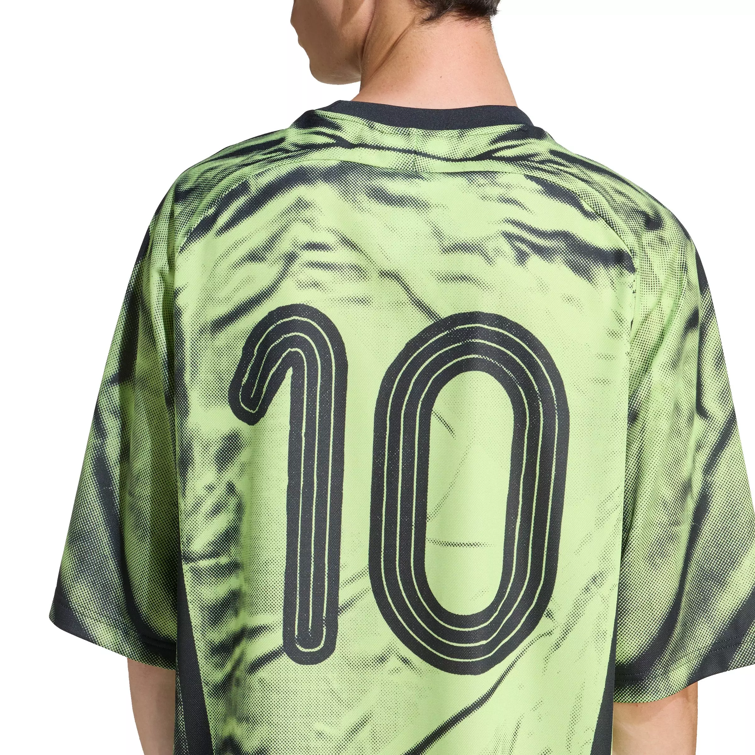 adidas Originals Men's Adilenium Season 4 Teamgeist Printed Jersey -Lime Green - LIME GREEN