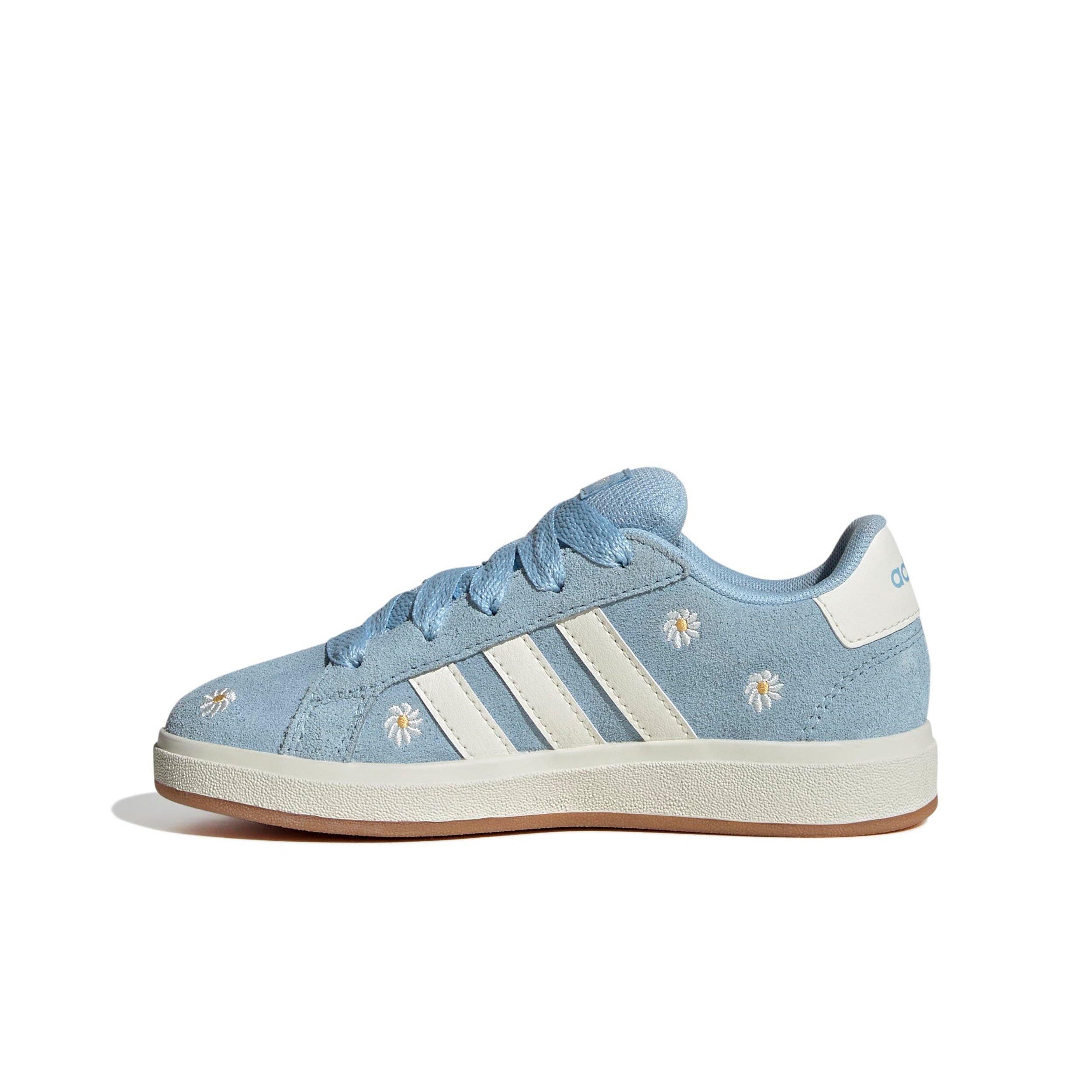 adidas Grand Court 00s "Clear Sky/Off White/Gum 10" Preschool Girls' Shoe - SKY/OFF WHITE/GUM
