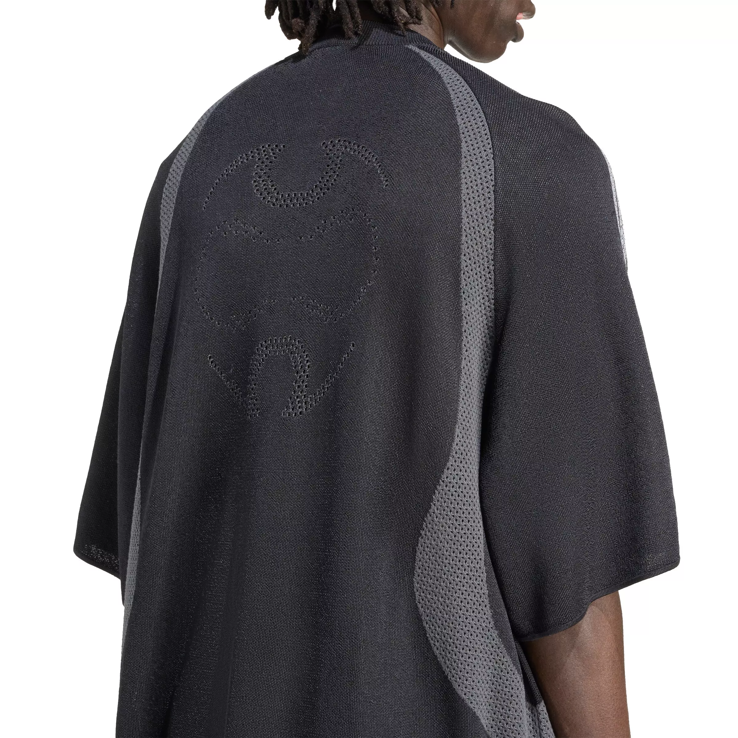 adidas Originals Men's Adilenium Season 4 Teamgeist Knitted Jersey -Black - BLACK