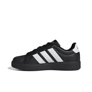 adidas Streettalk "Core Black/Ftwr White/Gold Metallic" Grade School Girls' Shoe - BLACK/WHITE/GOLD