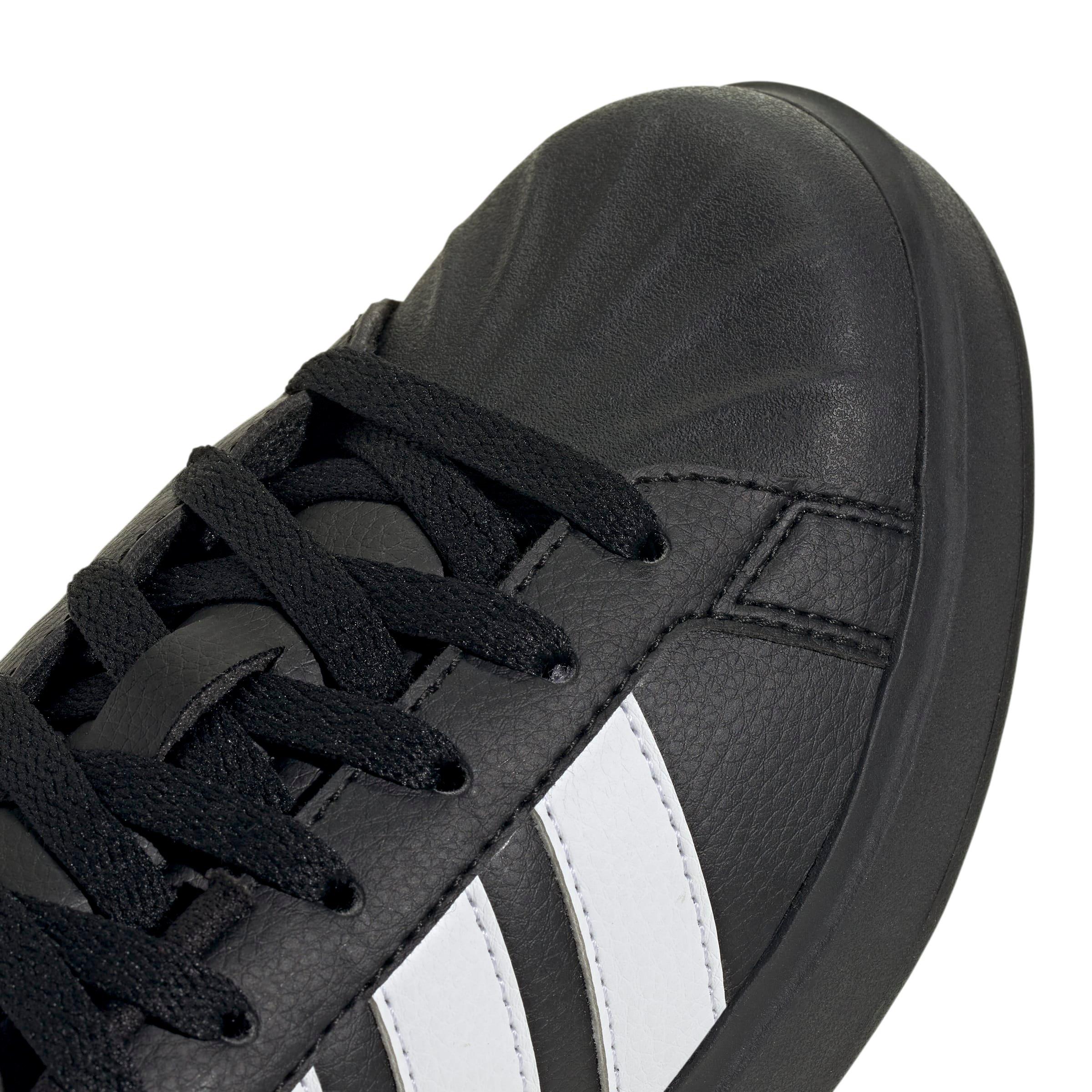 adidas Streettalk "Core Black/Ftwr White/Gold Metallic" Grade School Girls' Shoe - BLACK/WHITE/GOLD