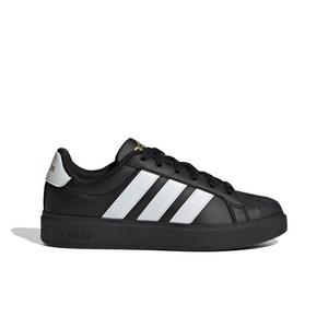 adidas Streettalk "Core Black/Ftwr White/Gold Metallic" Grade School Girls' Shoe - BLACK/WHITE/GOLD
