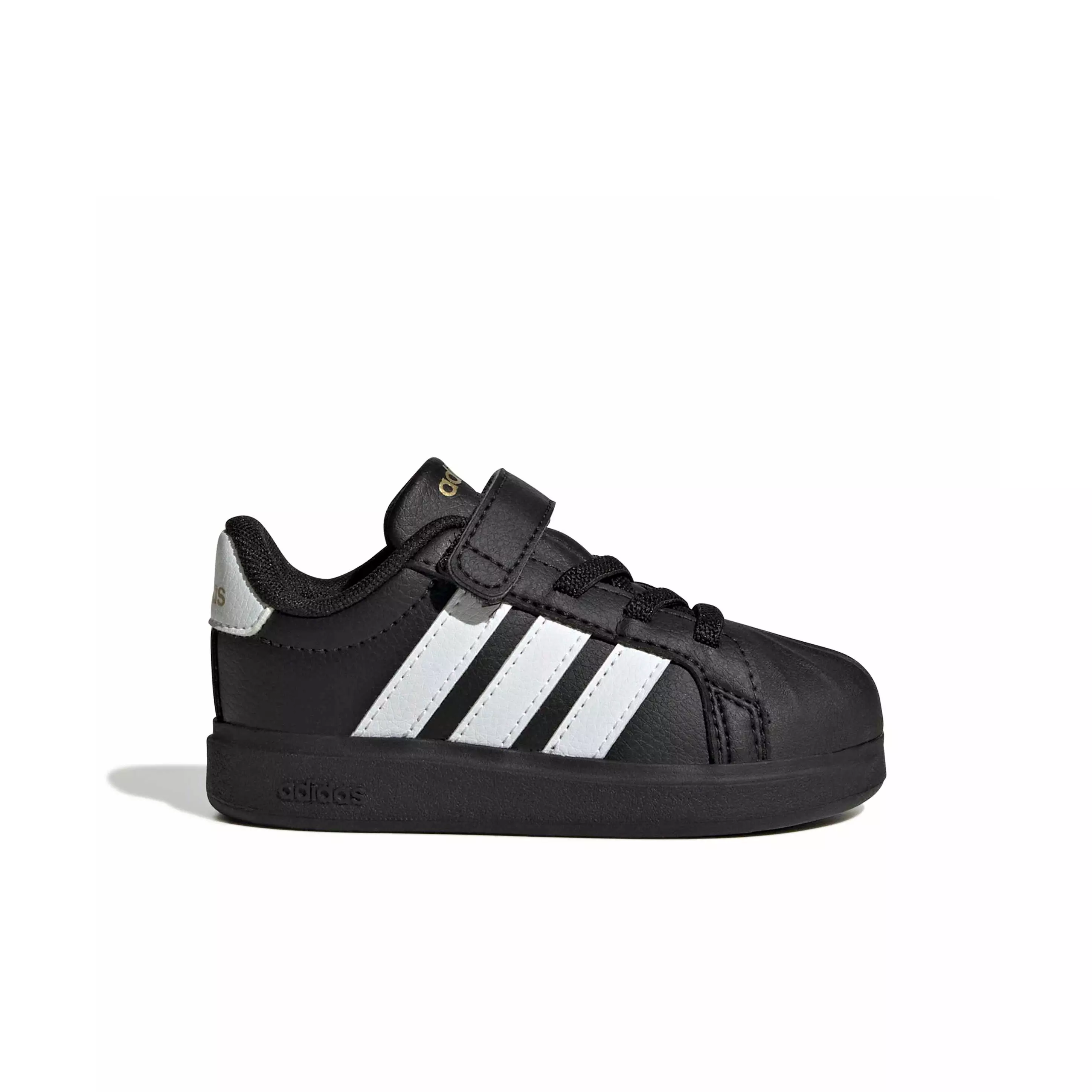 adidas Streettalk "Core Black/Ftwr White/Gold Metallic" Infant Girls' Shoe - BLACK/WHITE/GOLD