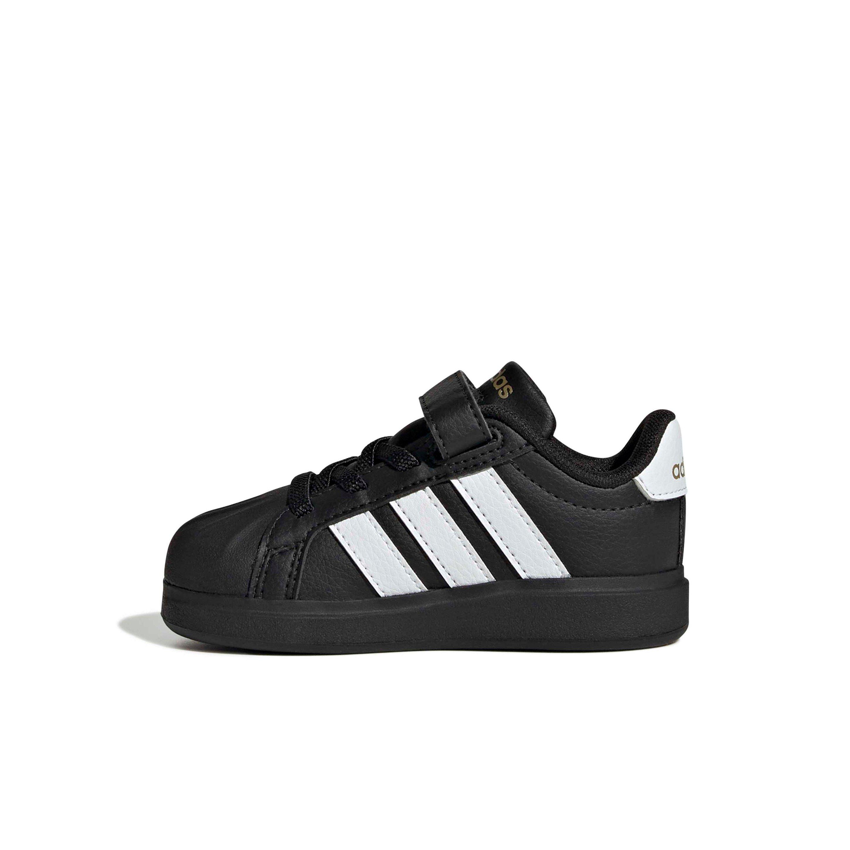 adidas Streettalk "Core Black/Ftwr White/Gold Metallic" Infant Girls' Shoe - BLACK/WHITE/GOLD