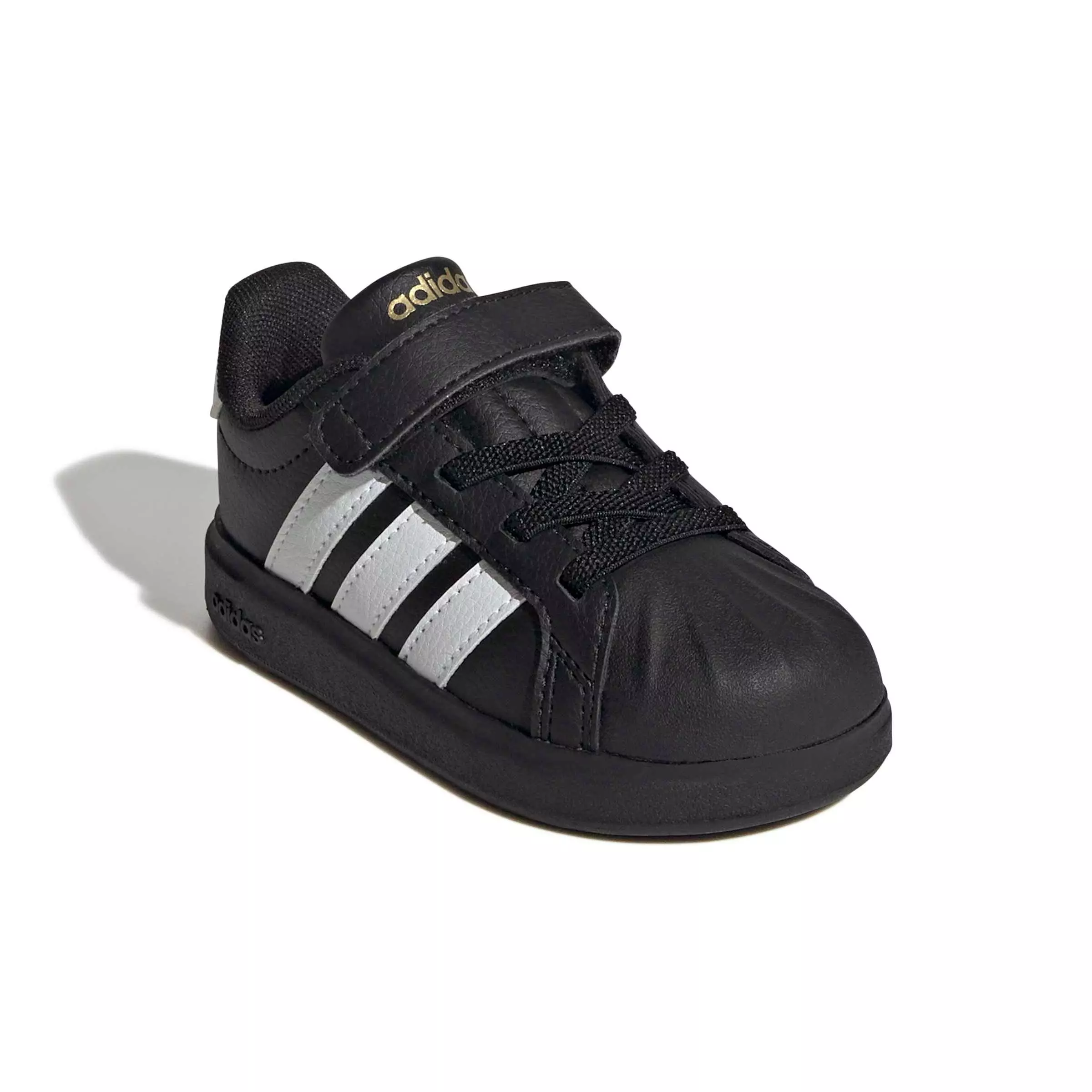 adidas Streettalk "Core Black/Ftwr White/Gold Metallic" Infant Girls' Shoe - BLACK/WHITE/GOLD