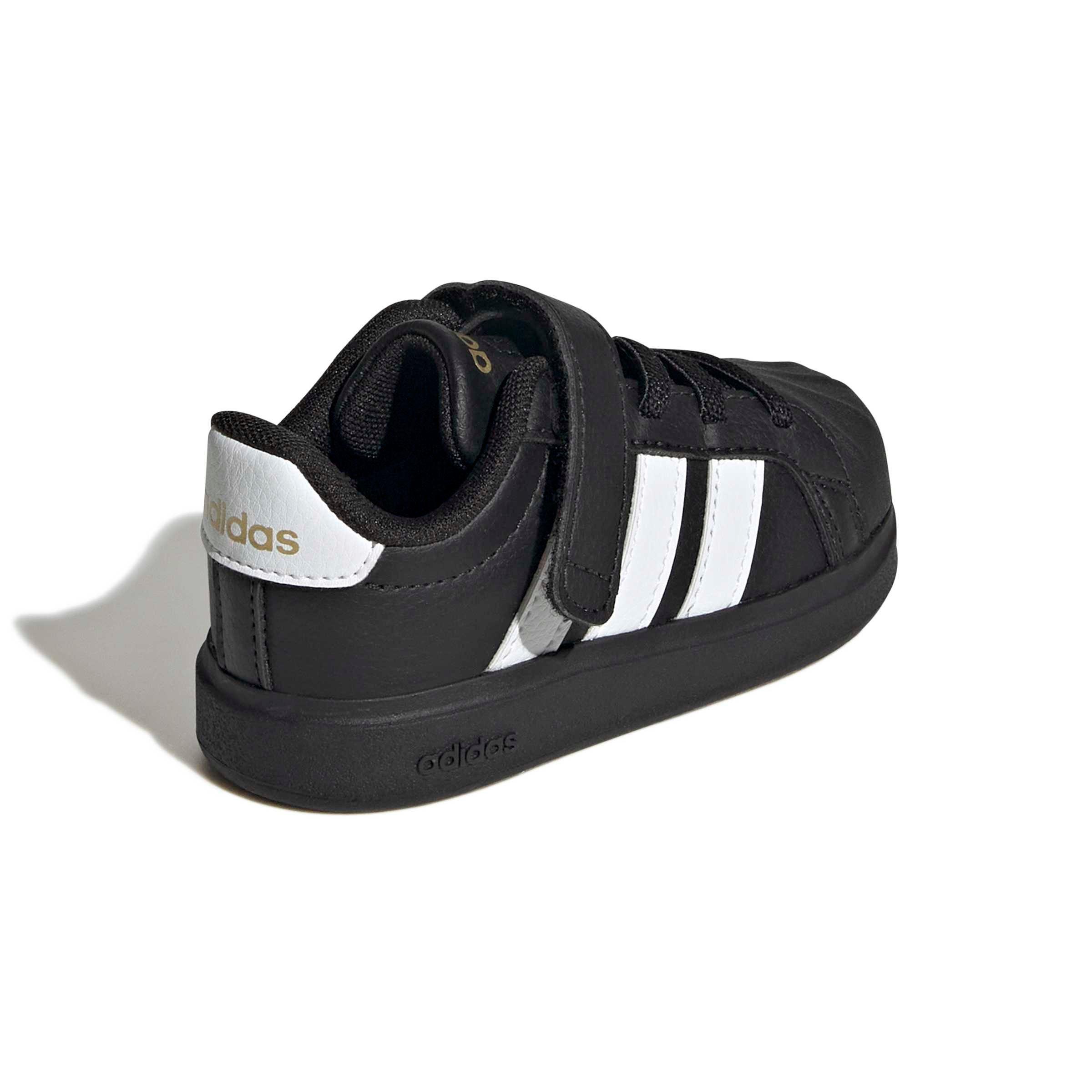 adidas Streettalk "Core Black/Ftwr White/Gold Metallic" Infant Girls' Shoe - BLACK/WHITE/GOLD