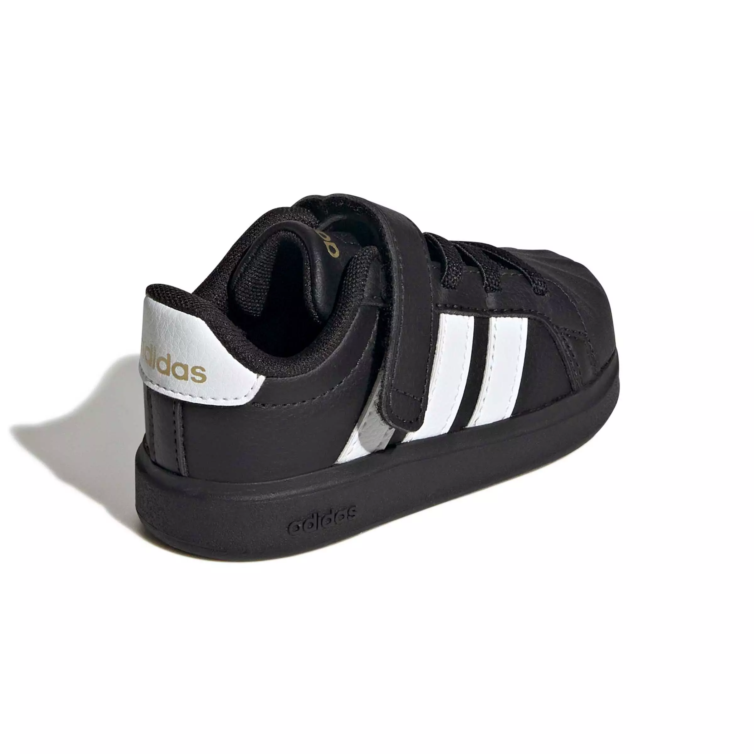 adidas Streettalk "Core Black/Ftwr White/Gold Metallic" Infant Girls' Shoe - BLACK/WHITE/GOLD