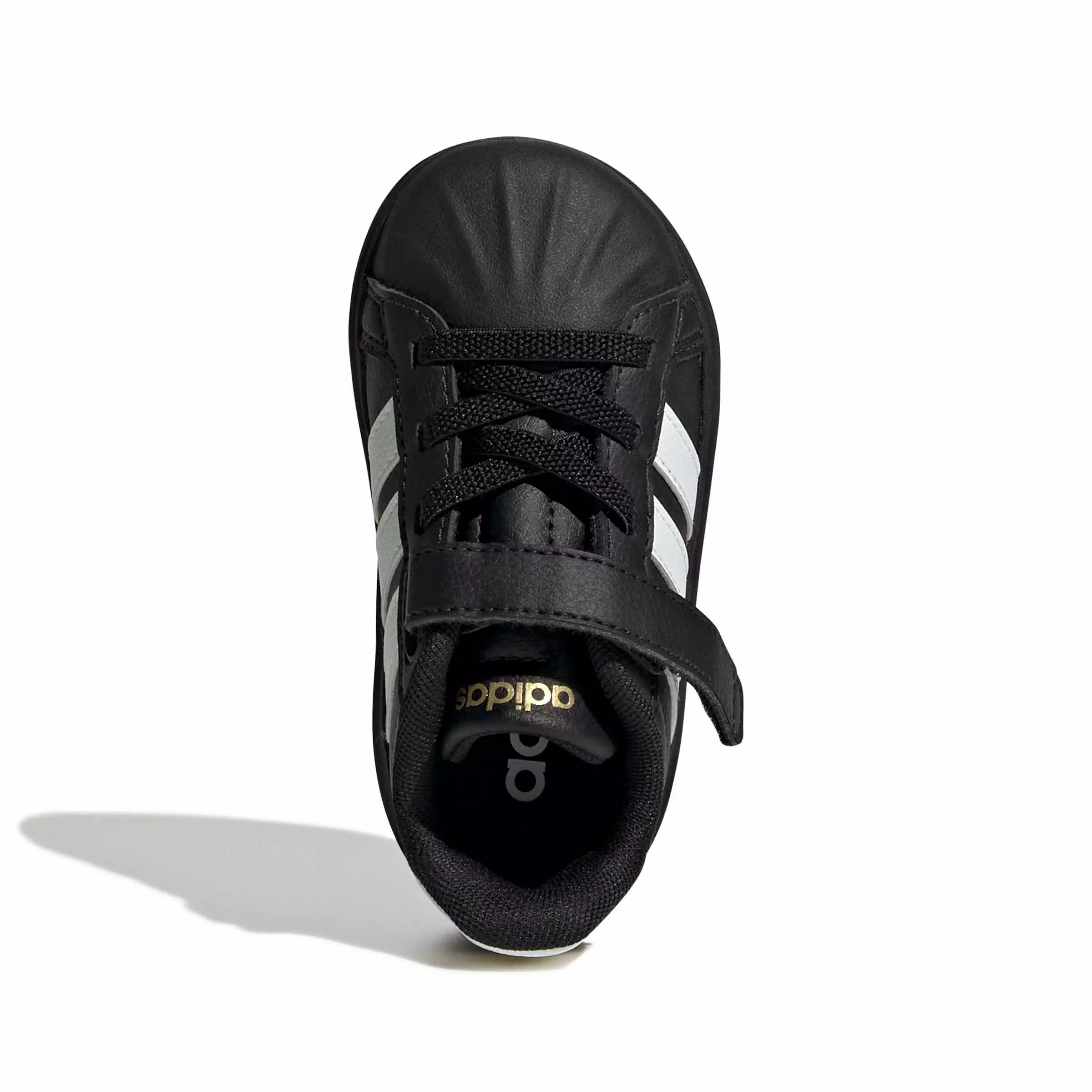 adidas Streettalk "Core Black/Ftwr White/Gold Metallic" Infant Girls' Shoe - BLACK/WHITE/GOLD