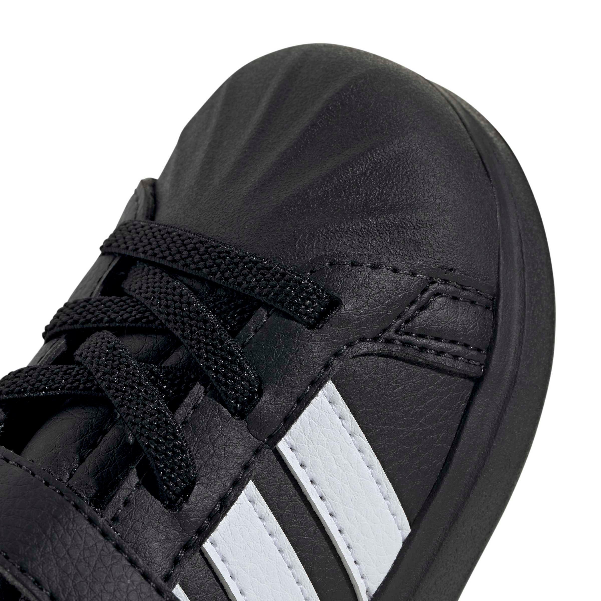 adidas Streettalk "Core Black/Ftwr White/Gold Metallic" Infant Girls' Shoe - BLACK/WHITE/GOLD