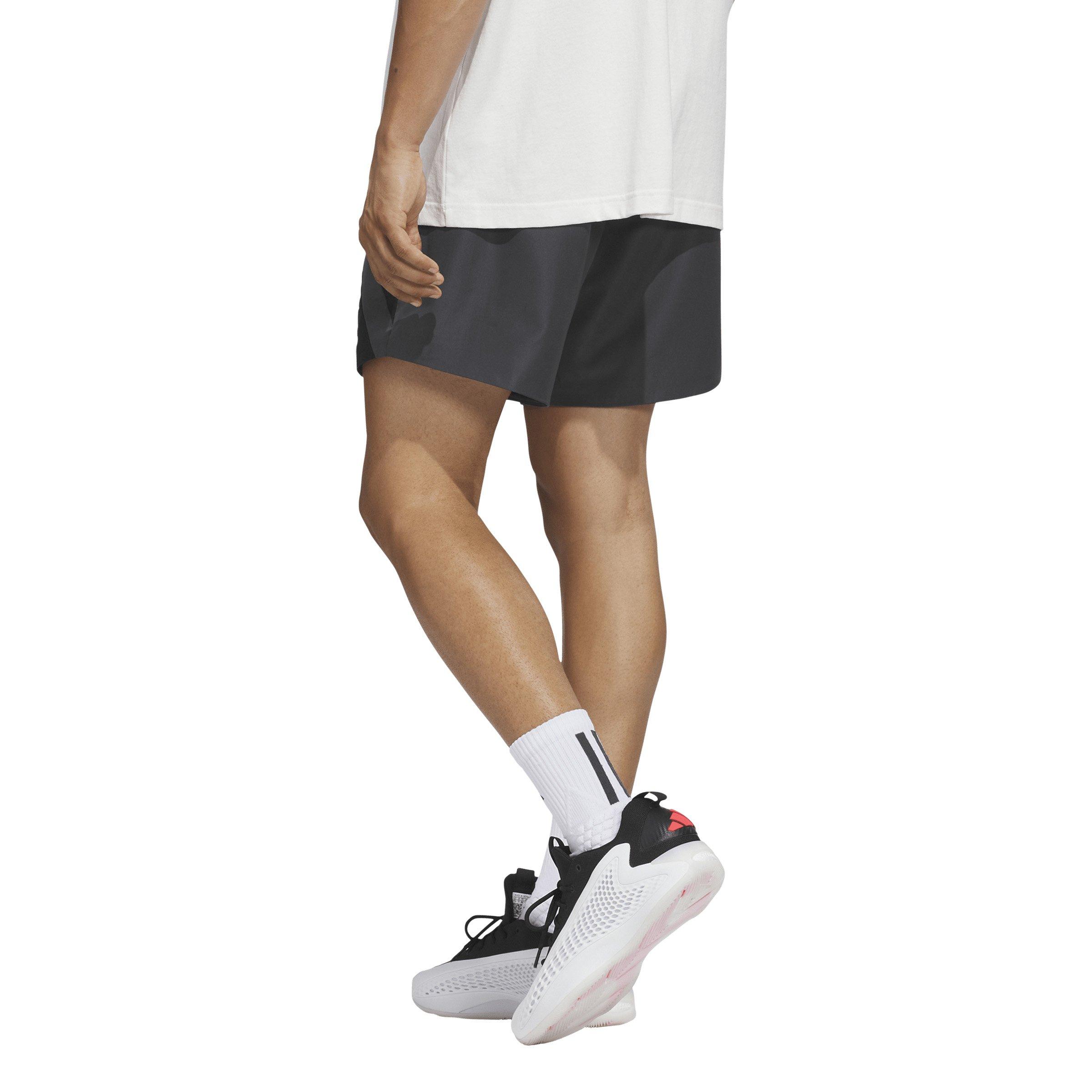 adidas Men's Anthony Edwards Foundation Basketball Shorts -Grey - GREY Thumbnail View 4