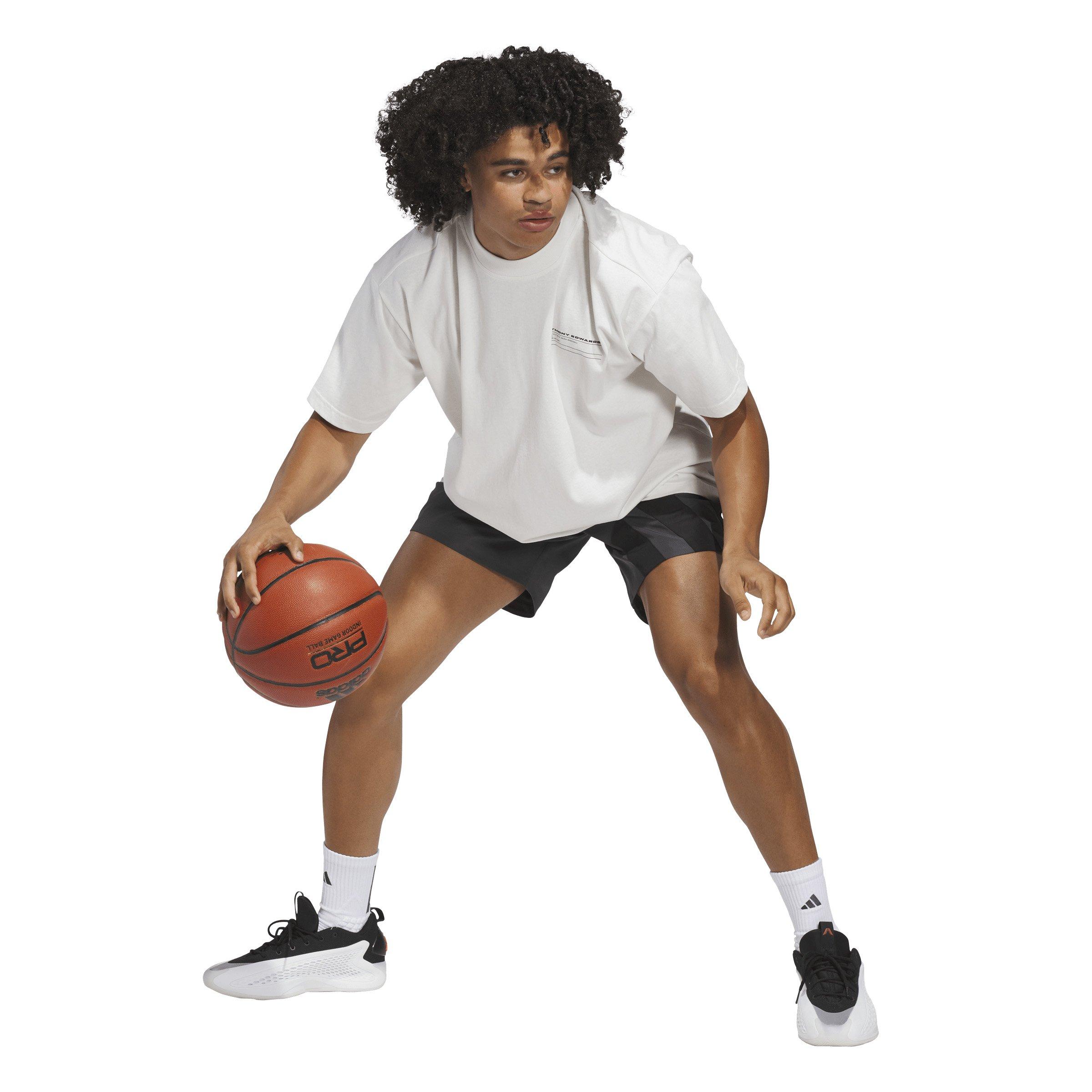 adidas Men's Anthony Edwards Foundation Basketball Shorts -Grey - GREY Thumbnail View 5