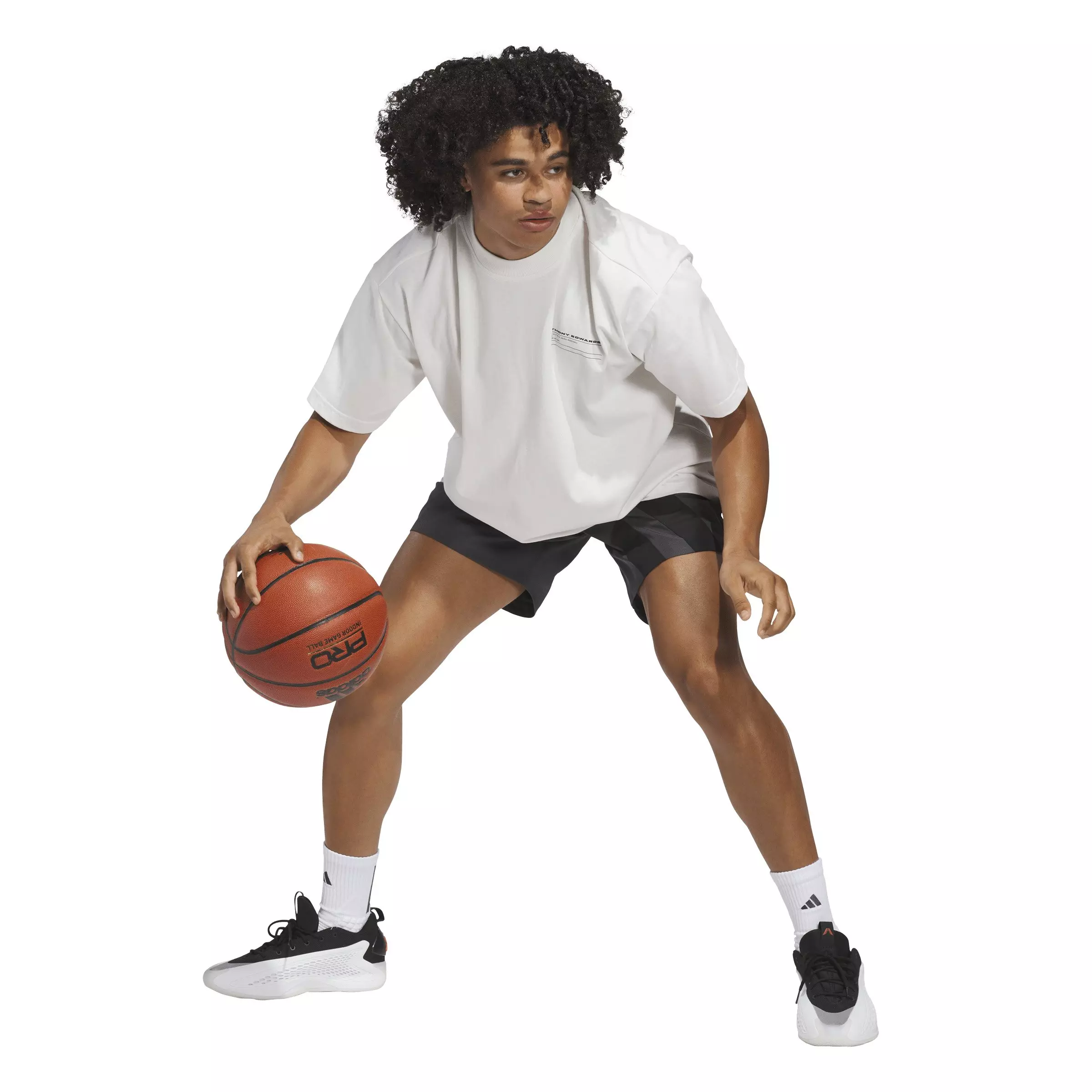 adidas Men's Anthony Edwards Foundation Basketball Shorts -Grey - GREY