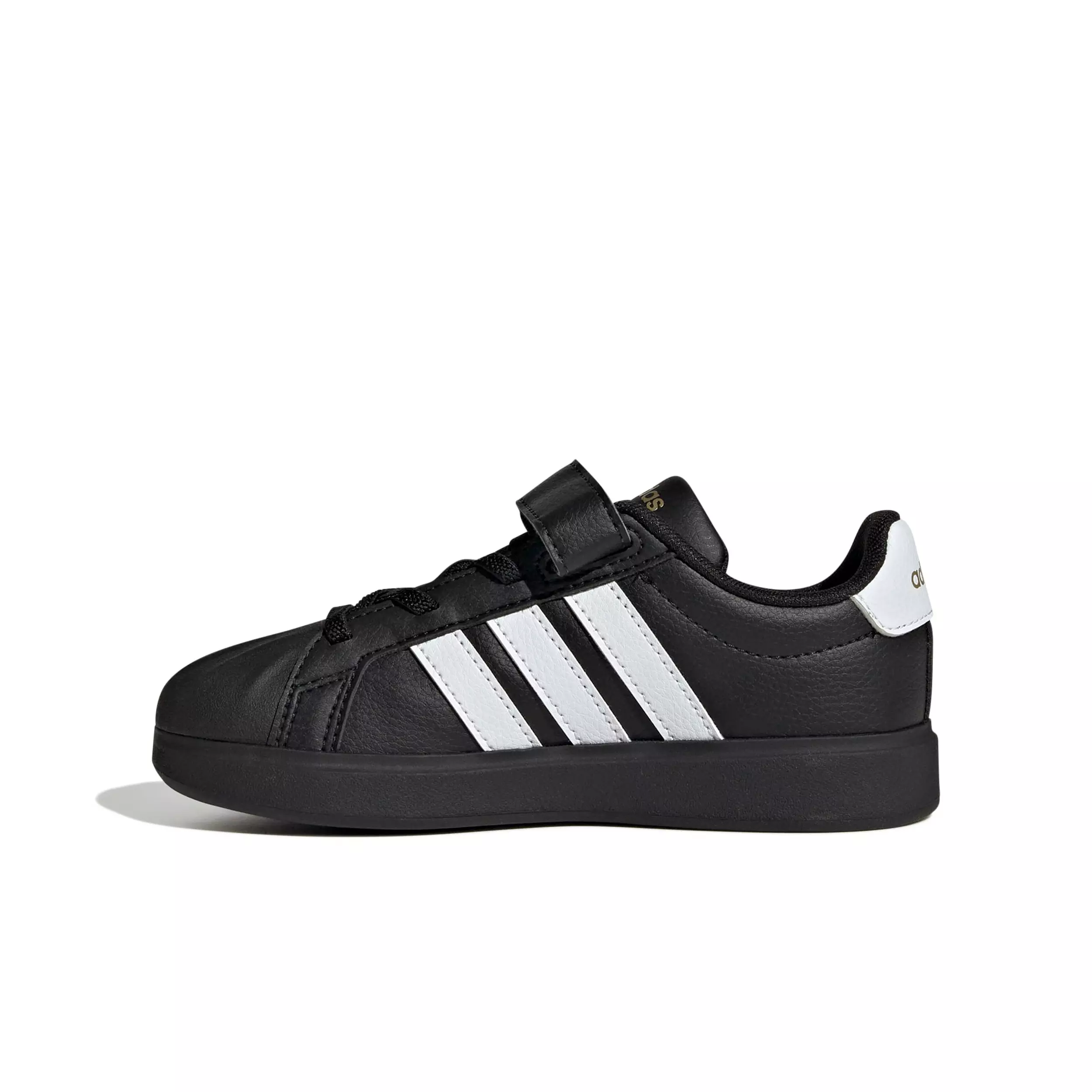 adidas Streettalk "Core Black/Ftwr White/Gold Metallic" Preschool Girls' Shoe - BLACK/WHITE/GOLD