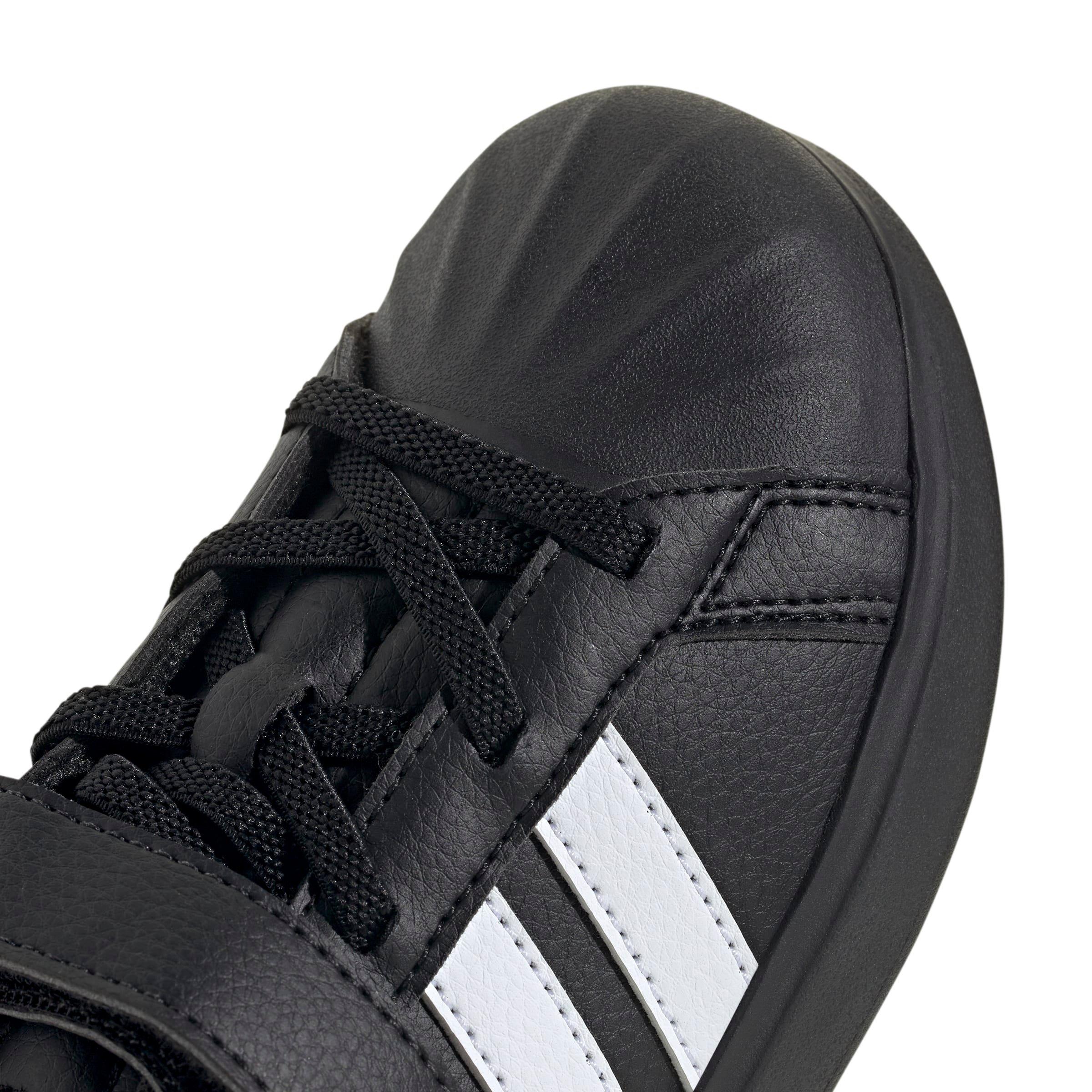 adidas Streettalk "Core Black/Ftwr White/Gold Metallic" Preschool Girls' Shoe - BLACK/WHITE/GOLD