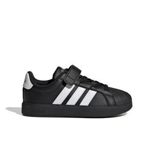 adidas Streettalk "Core Black/Ftwr White/Gold Metallic" Preschool Girls' Shoe - BLACK/WHITE/GOLD