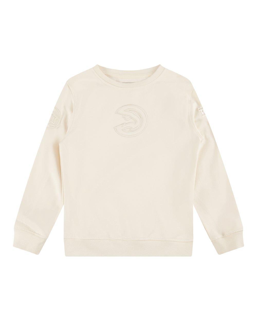 Pro Standard Big Boys' NBA​ Atlanta Hawks​ Fleece Crewneck Sweatshirt - Cream - CREAM Thumbnail View 1