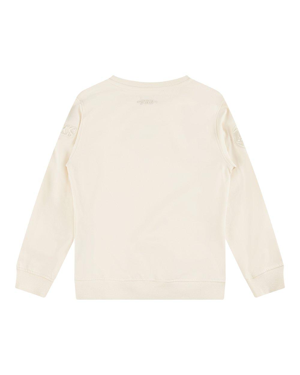 Pro Standard Big Boys' NBA​ Atlanta Hawks​ Fleece Crewneck Sweatshirt -Cream - CREAM Thumbnail View 2