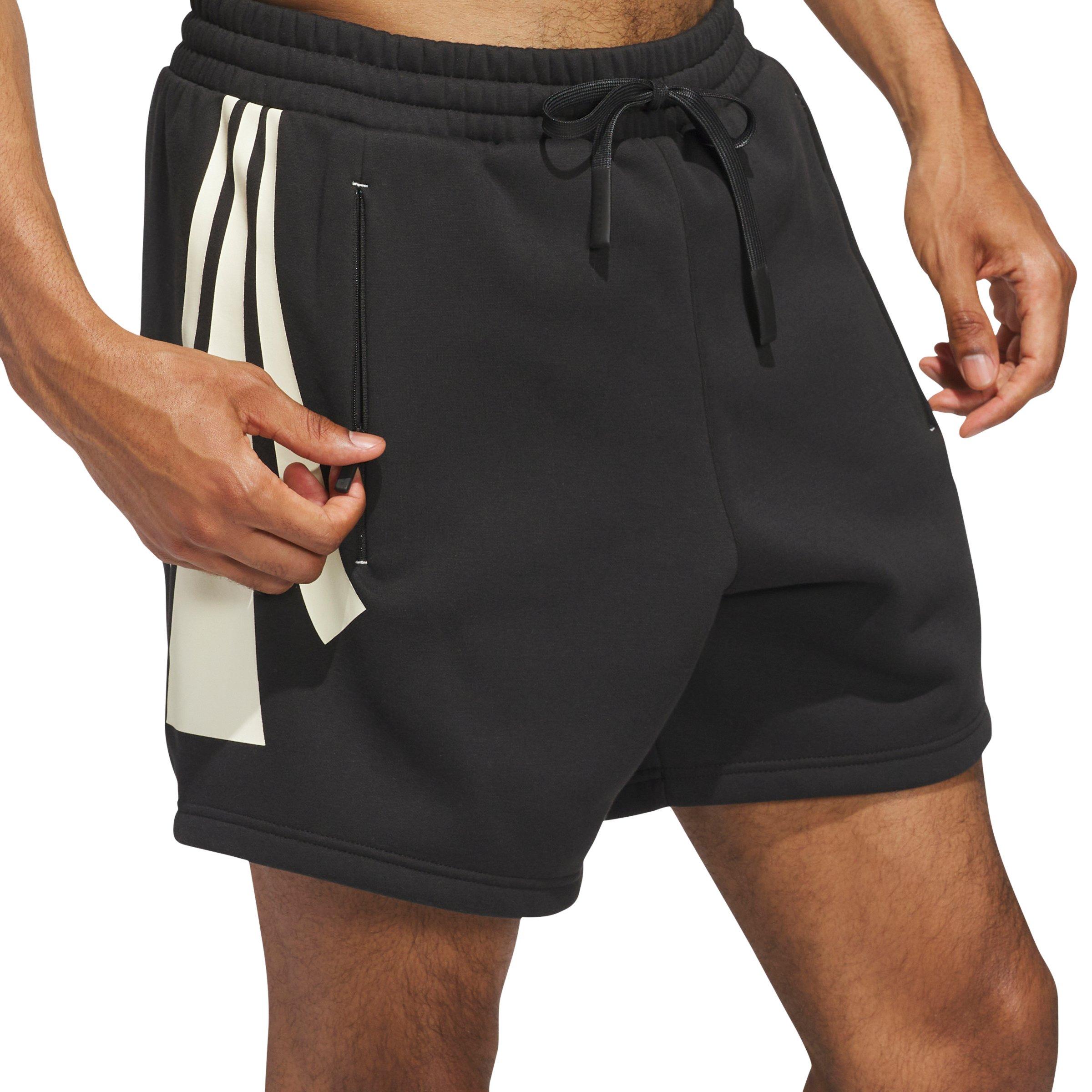 adidas Unisex 3 Stripe Shorts -Black - BLACK Thumbnail View 1