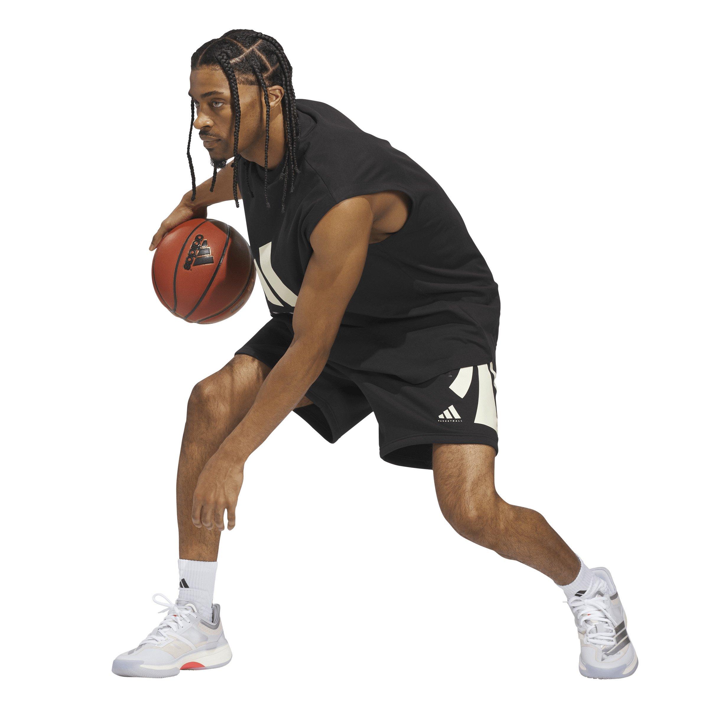 adidas Unisex 3 Stripe Shorts -Black - BLACK Thumbnail View 5