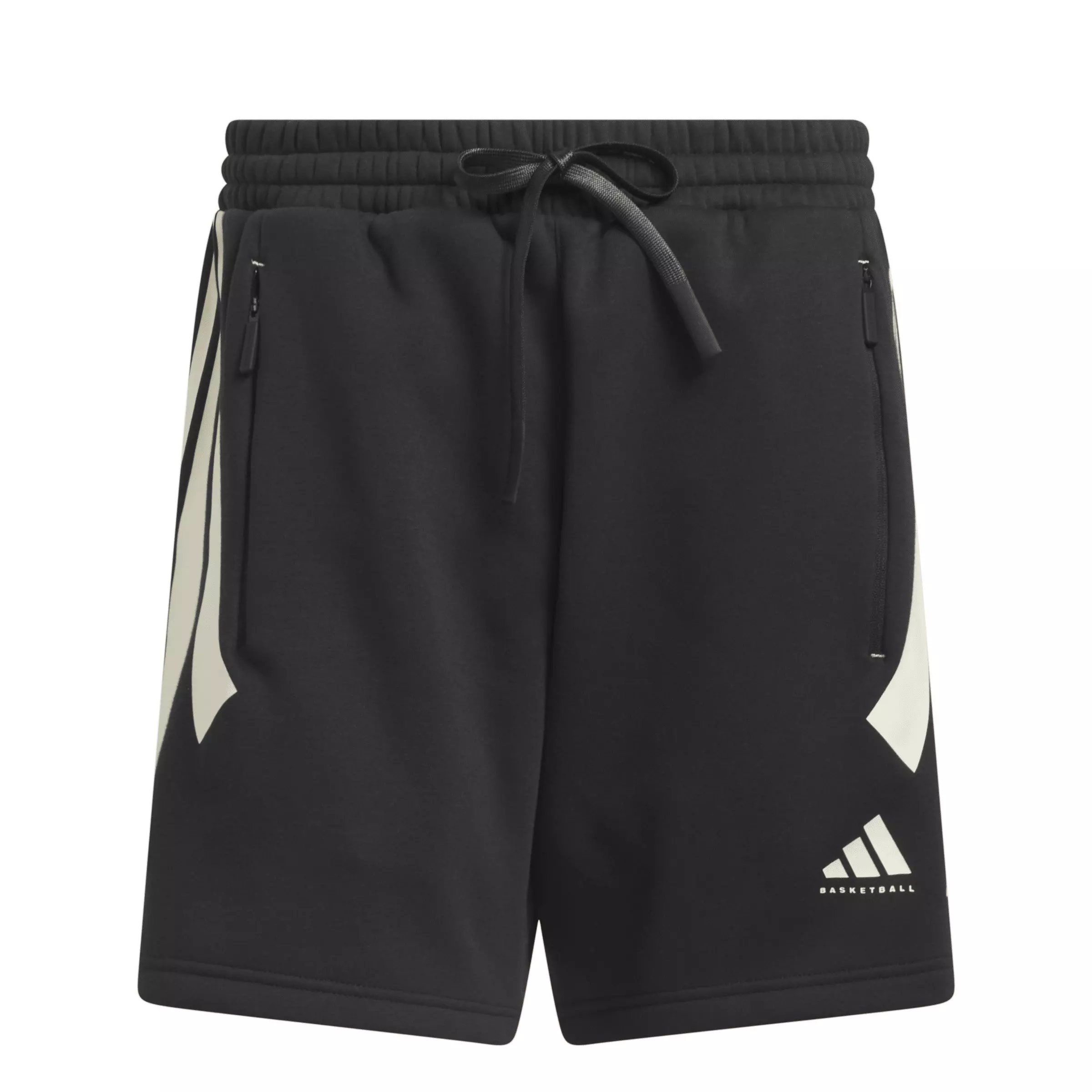 adidas Unisex 3 Stripe Shorts -Black - BLACK