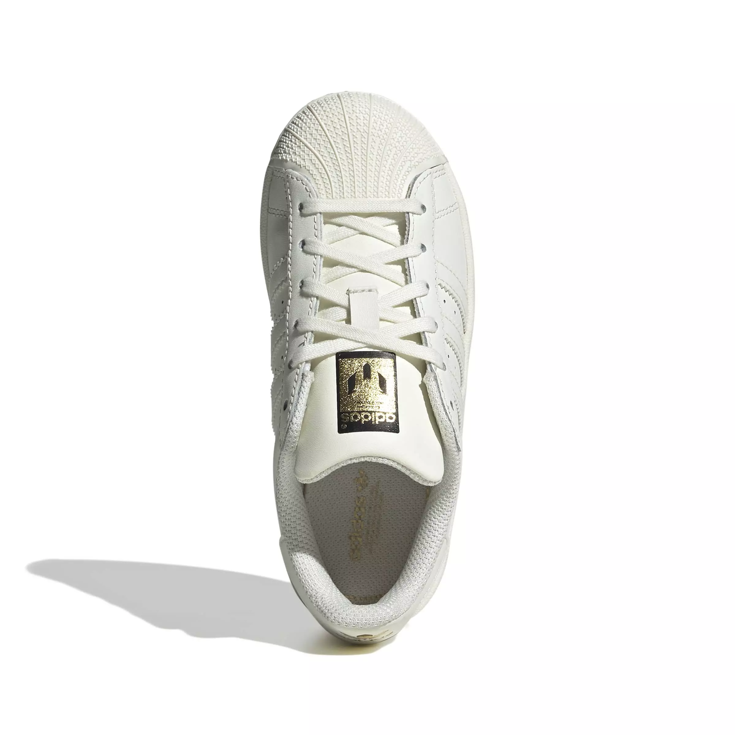 adidas Originals Superstar Messi "Ivory/Ivory/Gold Metallic" Preschool Boys' Shoe - IVORY/IVORY/GOLD