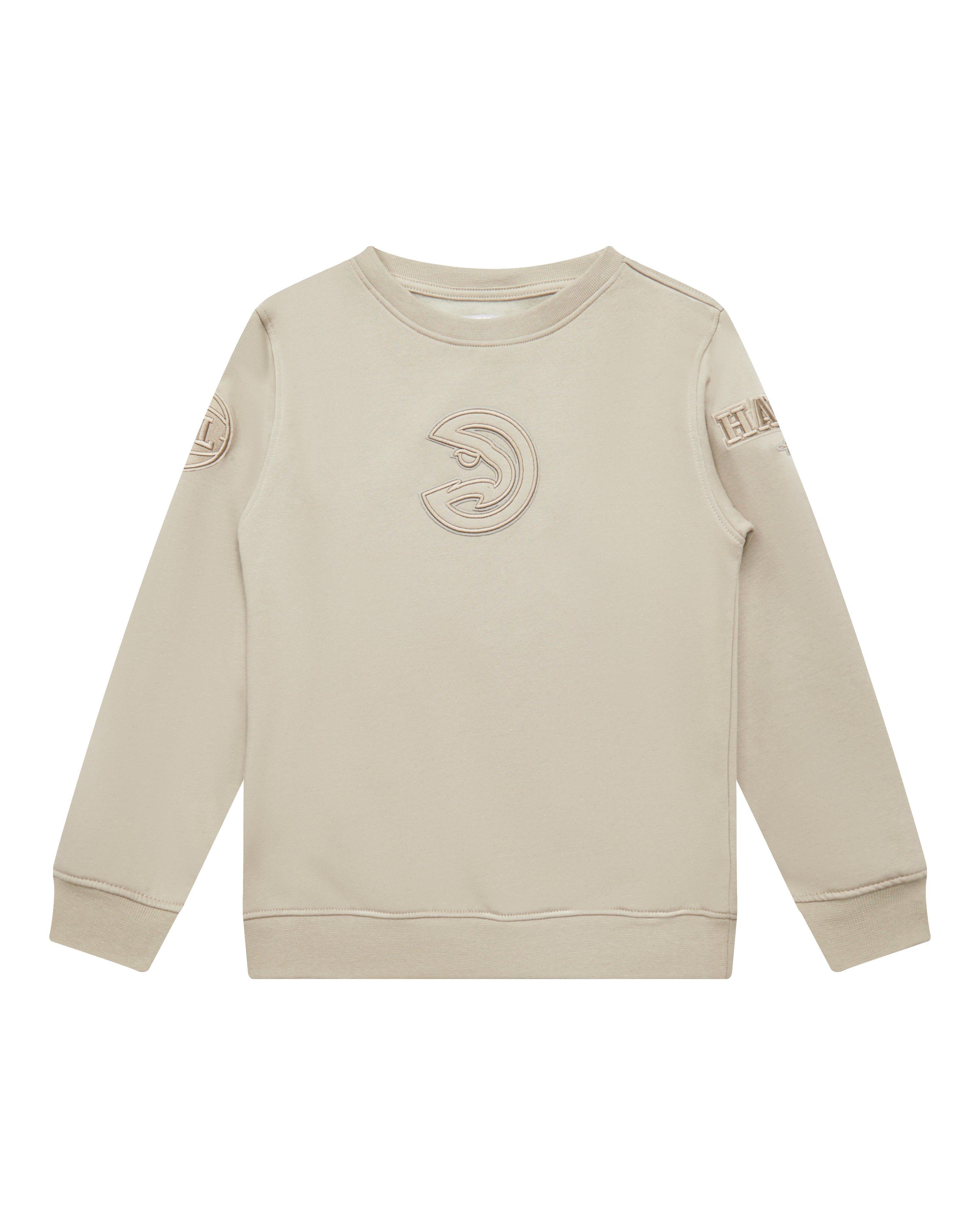 Pro Standard Big Boys' NBA​ Atlanta Hawks​ Fleece Crewneck Sweatshirt -Stone - STONE Thumbnail View 1