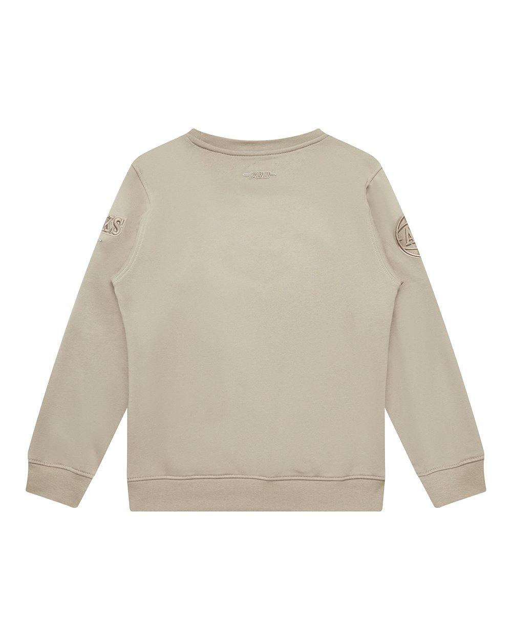 Pro Standard Big Boys' NBA​ Atlanta Hawks​ Fleece Crewneck Sweatshirt - Stone - STONE Thumbnail View 2