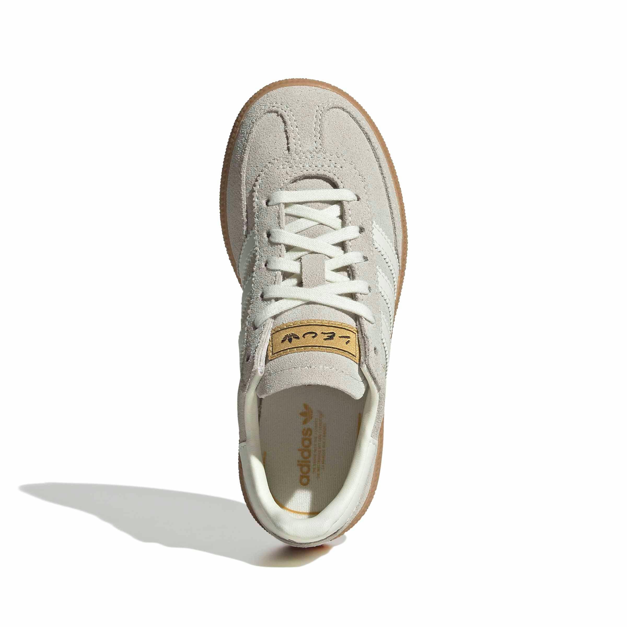 adidas Originals Handball Spezial Messi "Ivory/Ivory/Gold Metallic" Preschool Girls' Shoe - IVORY/IVORY/GOLD