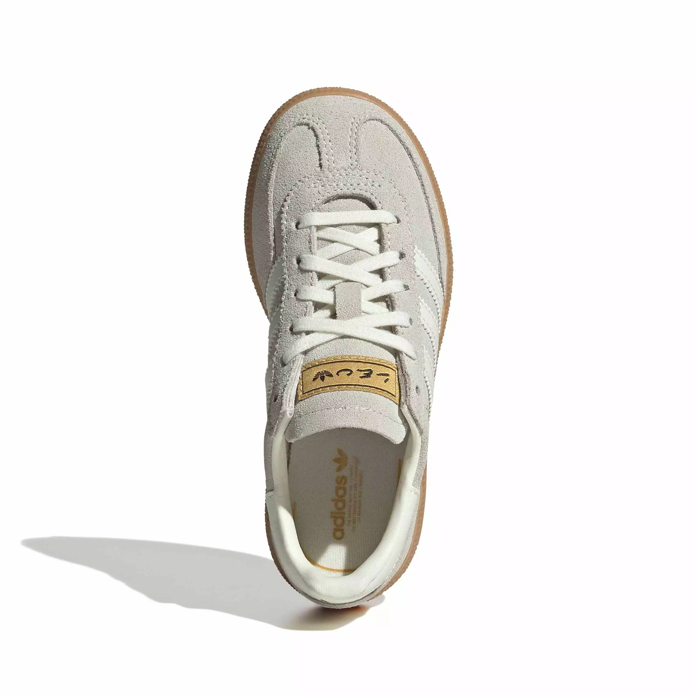 adidas Originals Handball Spezial Messi "Ivory/Ivory/Gold Metallic" Preschool Girls' Shoe - IVORY/IVORY/GOLD