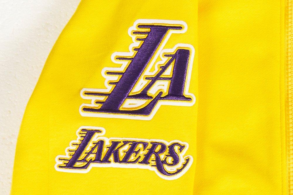 Pro Standard Big Boys'​ NBA LA Lakers​ Fleece FZ​ PO Jacket - Yellow - YELLOW Thumbnail View 3