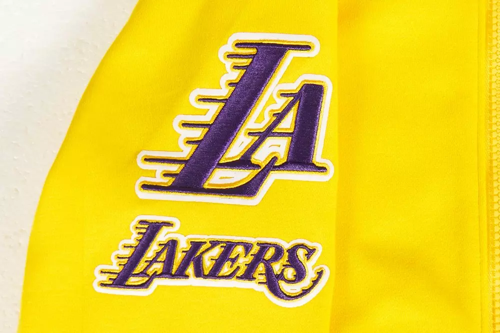Pro Standard Big Boys'​ NBA LA Lakers​ Fleece FZ​ PO Jacket - Yellow - YELLOW