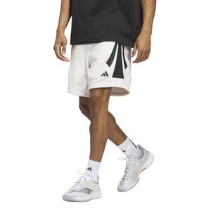 adidas Unisex 3 Stripe Basketball Shorts -White