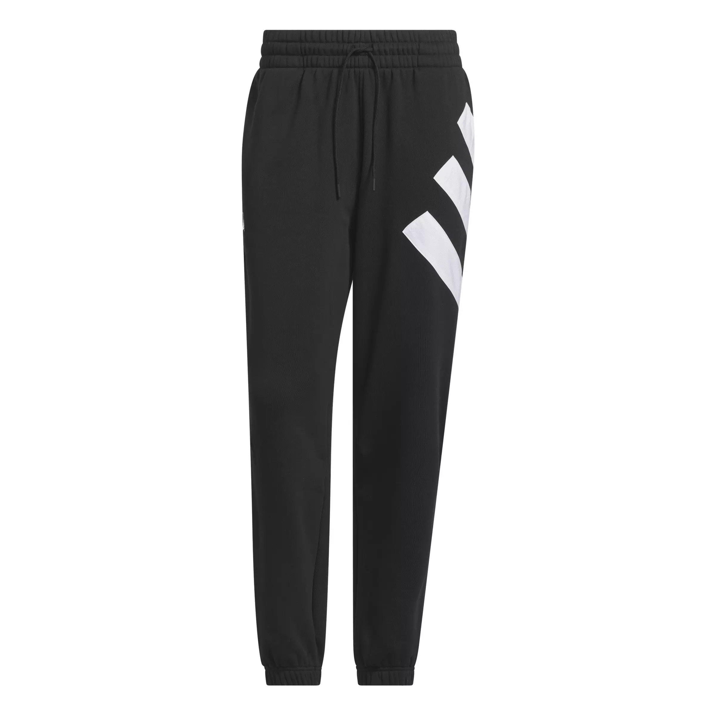 adidas Men's Anthony Edwards Foundation Fleece Basketball Bottoms -Black - BLACK