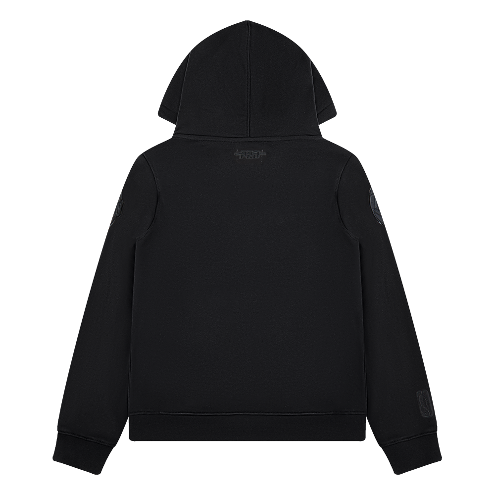 Pro Standard Big Boys​' NBA Atlanta Hawks Triple Black Fleece PO Hoodie -Black - BLACK Thumbnail View 2