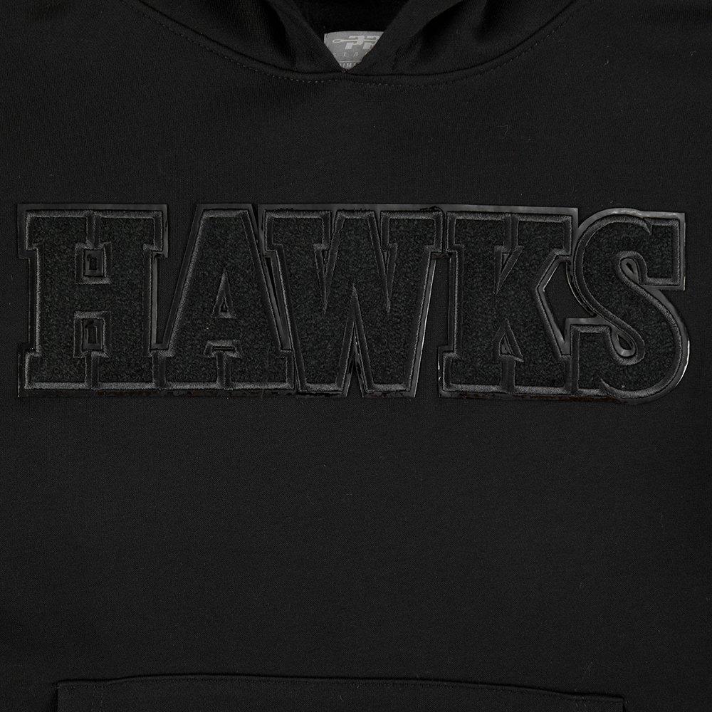 Pro Standard Big Boys​' NBA Atlanta Hawks Triple Black Fleece PO Hoodie -Black - BLACK Thumbnail View 3
