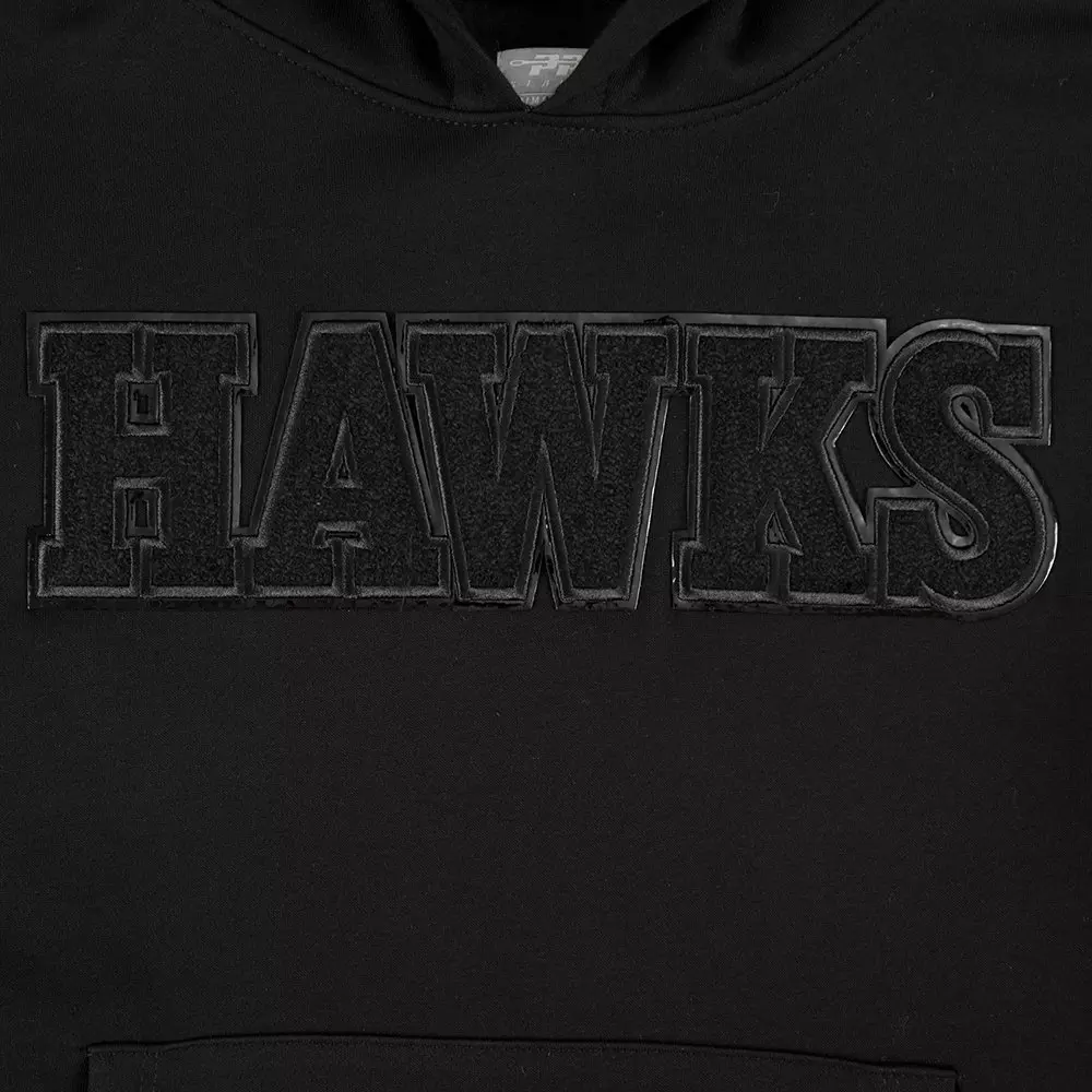 Pro Standard Big Boys​' NBA Atlanta Hawks Triple Black Fleece PO Hoodie -Black - BLACK