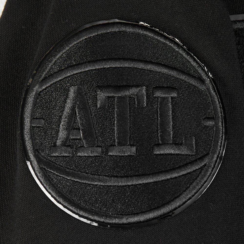 Pro Standard Big Boys​' NBA Atlanta Hawks Triple Black Fleece PO Hoodie -Black - BLACK Thumbnail View 4