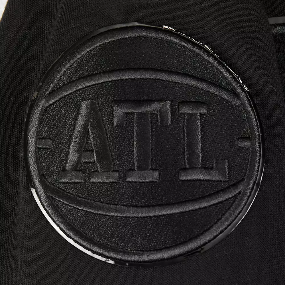 Pro Standard Big Boys​' NBA Atlanta Hawks Triple Black Fleece PO Hoodie -Black - BLACK