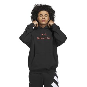 adidas Men's Anthony Edwards Believe That Basketball Hoodie -Black
