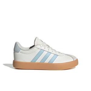adidas VL Court 3.0 "Core White/Ice Blue/Gum 3" Preschool Girls' Shoe - WHITE/BLUE/GUM