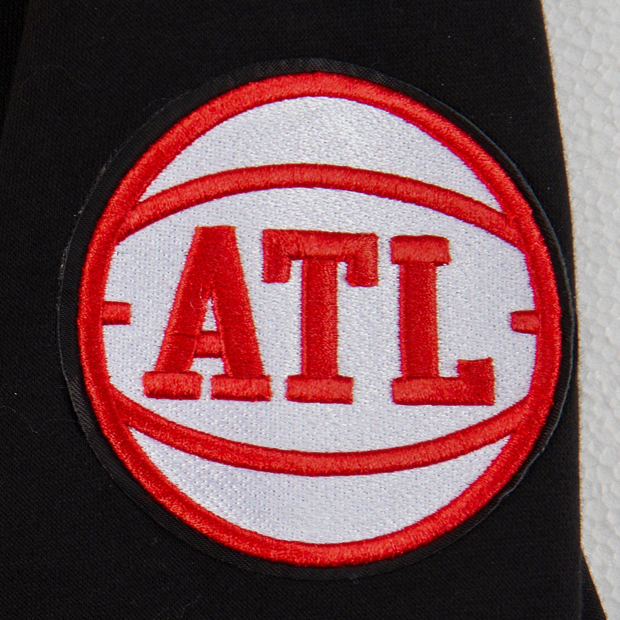 Pro Standard Big Boys​' NBA Atlanta Hawks Retro Classic Rib Fleece Pull Over Hoodie - Black/Red - BLACK/RED Thumbnail View 4