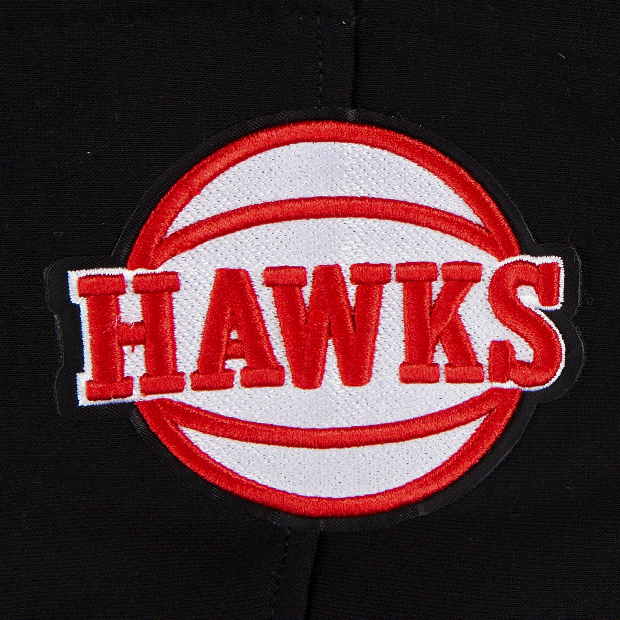 Pro Standard Big Boys​' NBA Atlanta Hawks Retro Classic Rib Fleece Pull Over Hoodie - Black/Red - BLACK/RED Thumbnail View 5