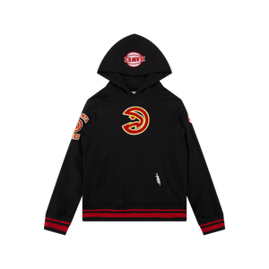 Pro Standard Big Boys​' NBA Atlanta Hawks Retro Classic Rib Fleece PO Hoodie -Black/Red