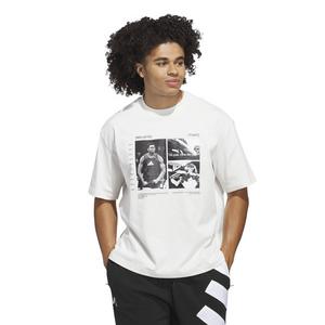 adidas Men's Anthony Edwards Training Basketball Tee -White