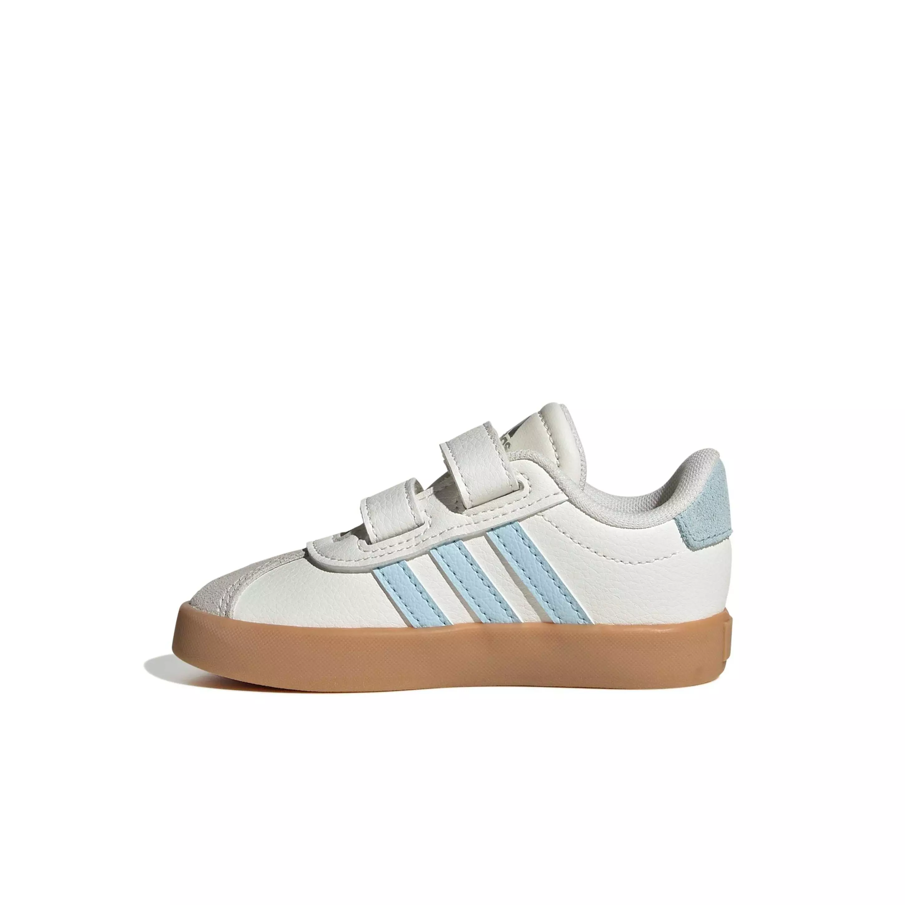 adidas VL Court 3.0 "Core White/Ice Blue/Gum 3" Infant Girls' Shoe - WHITE/BLUE/GUM
